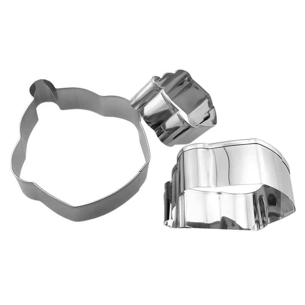 3Pcs Stainless Steel Cupcake Cookie Cutter Set