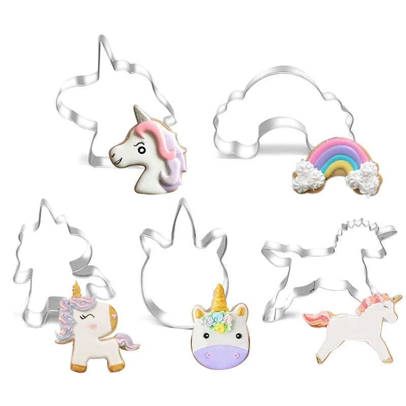 5Pcs Set Unicorn Cookie Cutter