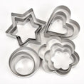 Load image into Gallery viewer, 3pcs Set Geometric Star, Heart, Flower or Round Cookie Cutter
