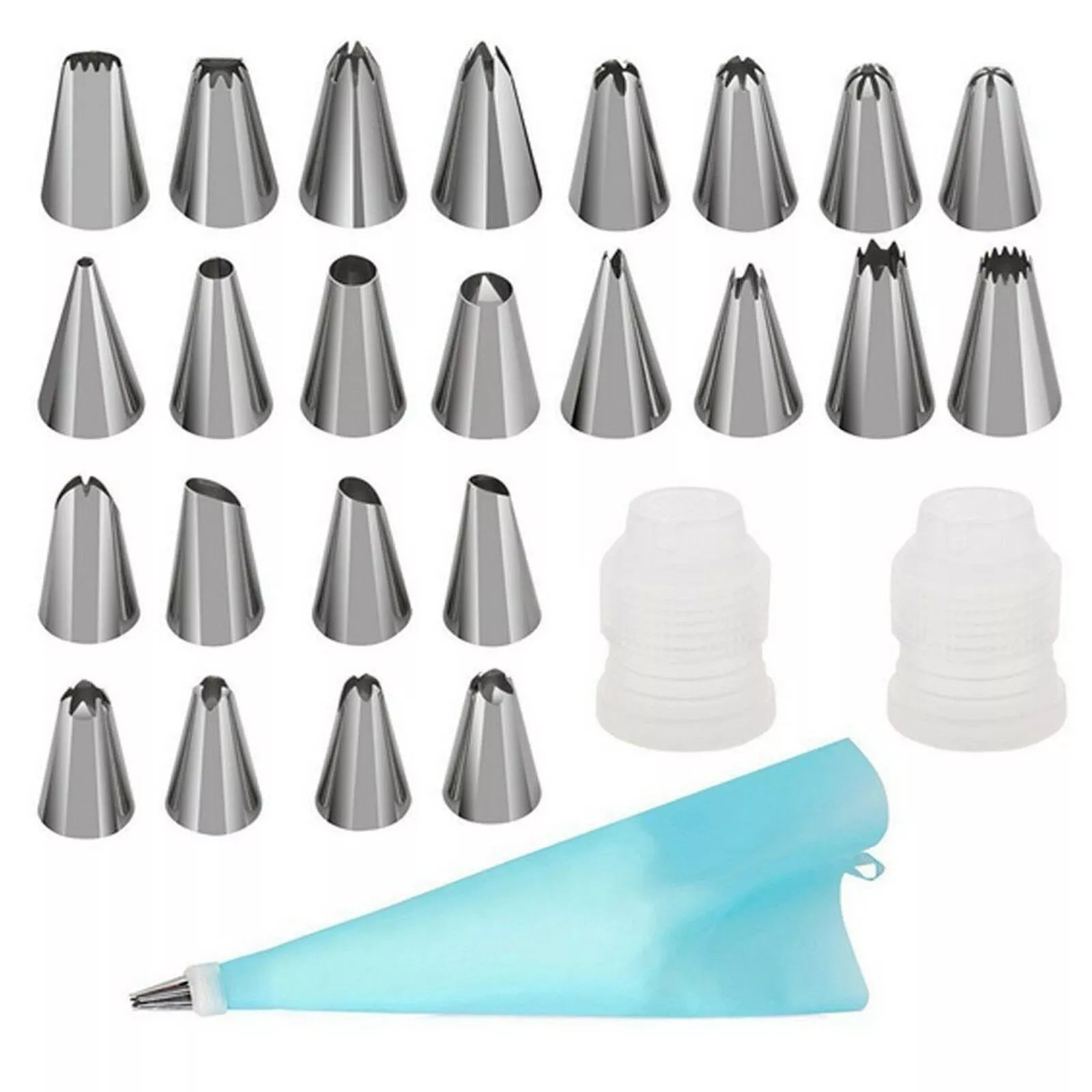 24 Pc Piping Tips and Pastry Bag Tool Set