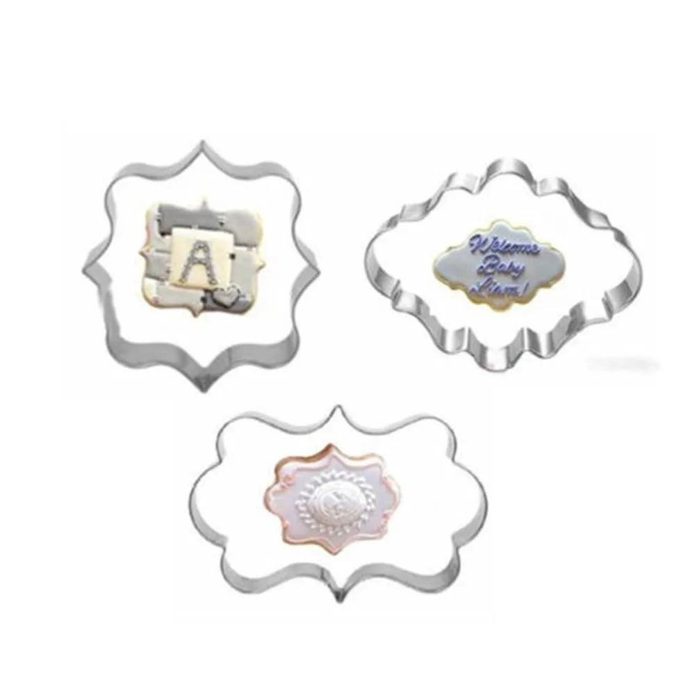 3pcs Stainless Steel Cookie Cutter Set