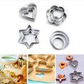 Load image into Gallery viewer, 3pcs Set Geometric Star, Heart, Flower or Round Cookie Cutter
