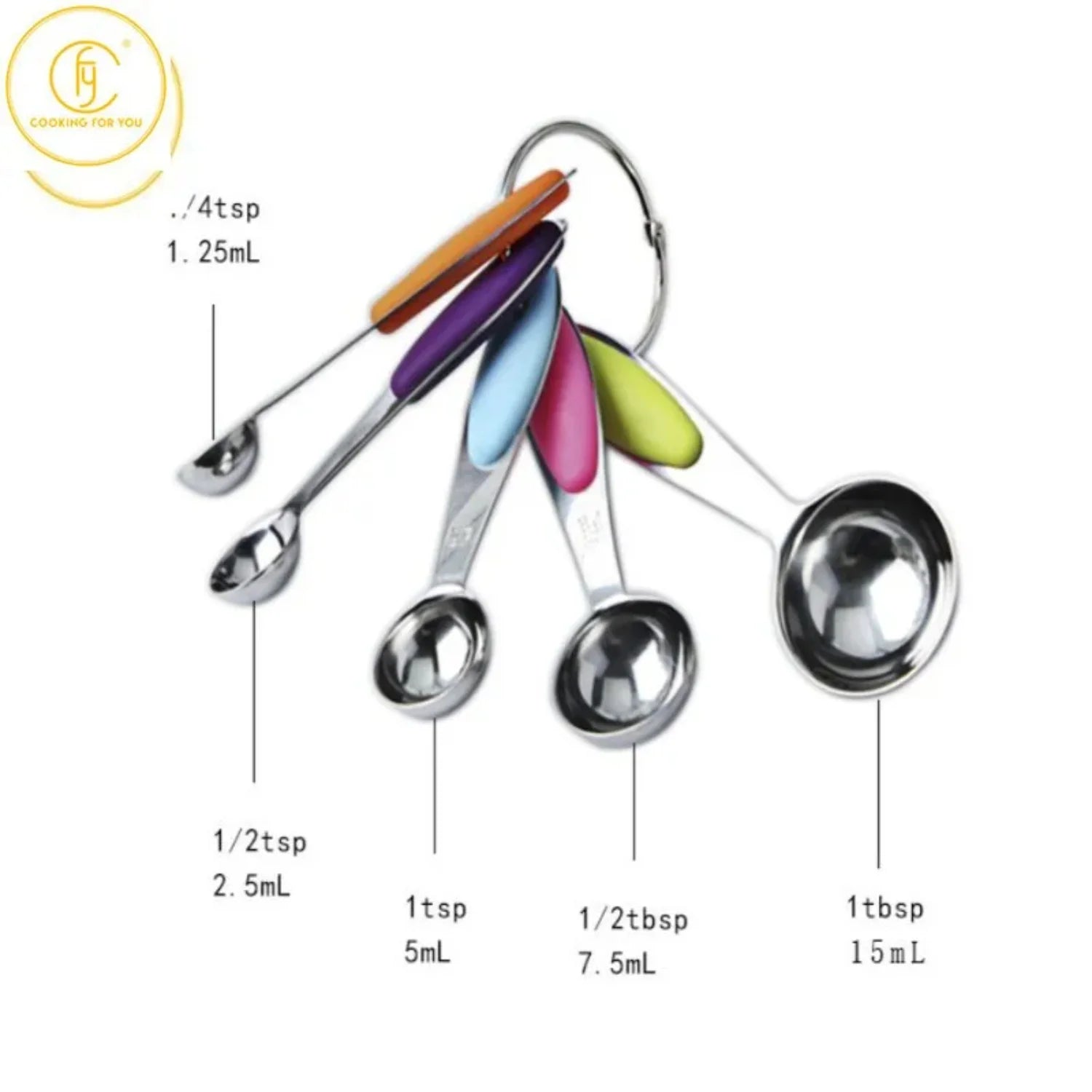 10 Pcs Food Grade Stainless Steel Measuring Spoon and Cup Set