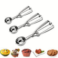 Load image into Gallery viewer, 3pcs Stainless Steel Cookie Dough Scoop Set
