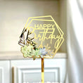 Load image into Gallery viewer, Gold Acrylic Happy Birthday Cake Toppers
