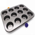 Load image into Gallery viewer, 12 Cup Carbon Steel Muffin/Cupcake Baking Pan
