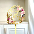 Load image into Gallery viewer, Gold Acrylic Happy Birthday Cake Toppers
