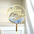 Load image into Gallery viewer, Gold Acrylic Happy Birthday Cake Toppers
