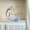 Load image into Gallery viewer, Gold Acrylic Happy Birthday Cake Toppers
